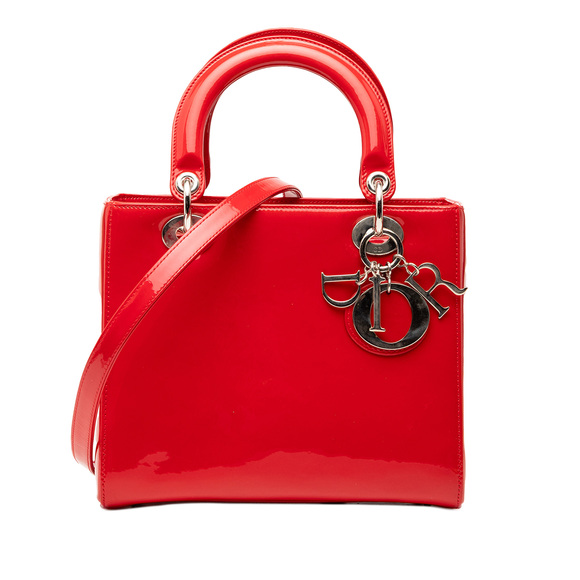 Dior Handbags - Pre-Loved Dior Medium Patent Lady Dior